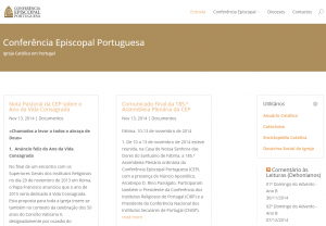 L'année de la Vie Consacrée sur le site de la conférence épiscopale portugaise